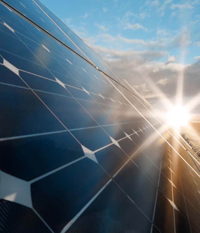 Close-up of a high-efficiency solar panel installation in the Greater Bay Area, part of a sustainable roof system upgrade backed by a 10-year workmanship warranty.